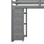 Lit mezzanine simple avec tiroirs de rangement et escaliers Hazeghi-135805418