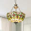 Lustre 3 lumières à intensité variable en forme de papillon avec longue chaîne réglable