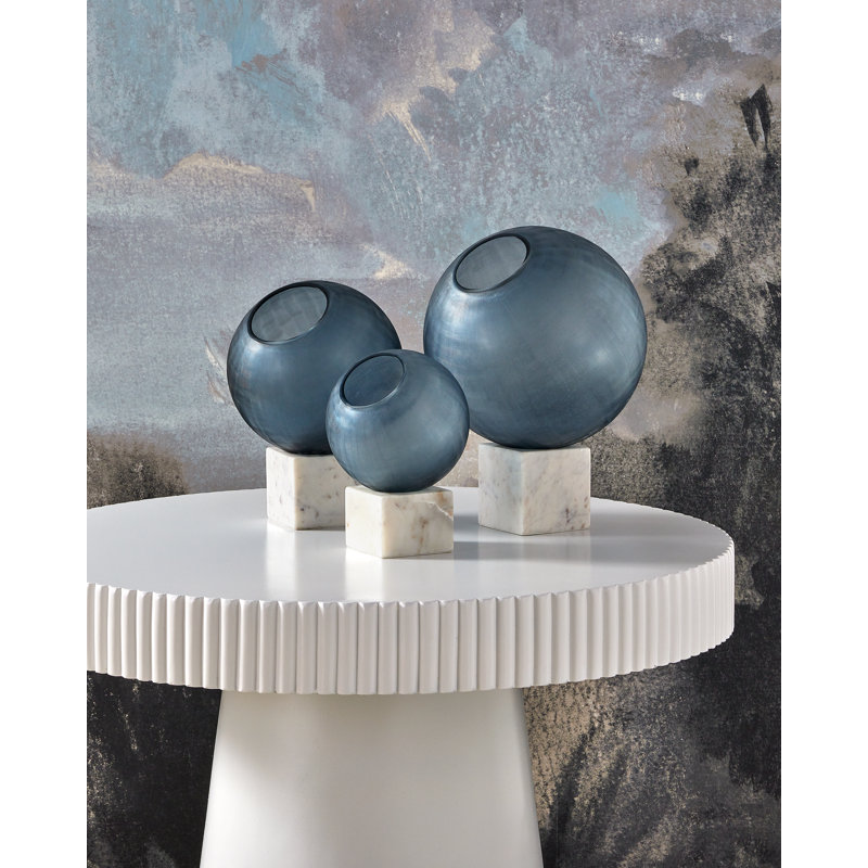 Ensemble de 3 orbes bleues Fresno