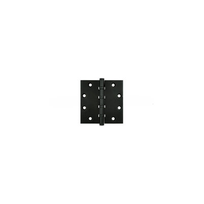 Deltana DSB45NB19 4-1/2" x 4-1/2" Square Hinges, Ball Bearings in Paint Black Pair