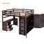 Lit mezzanine avec tiroirs, bureau et garde-robe-662421410