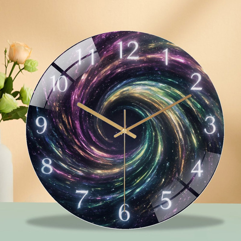 Horloge murale Galaxy avec chiffres - horloge murale 12 po