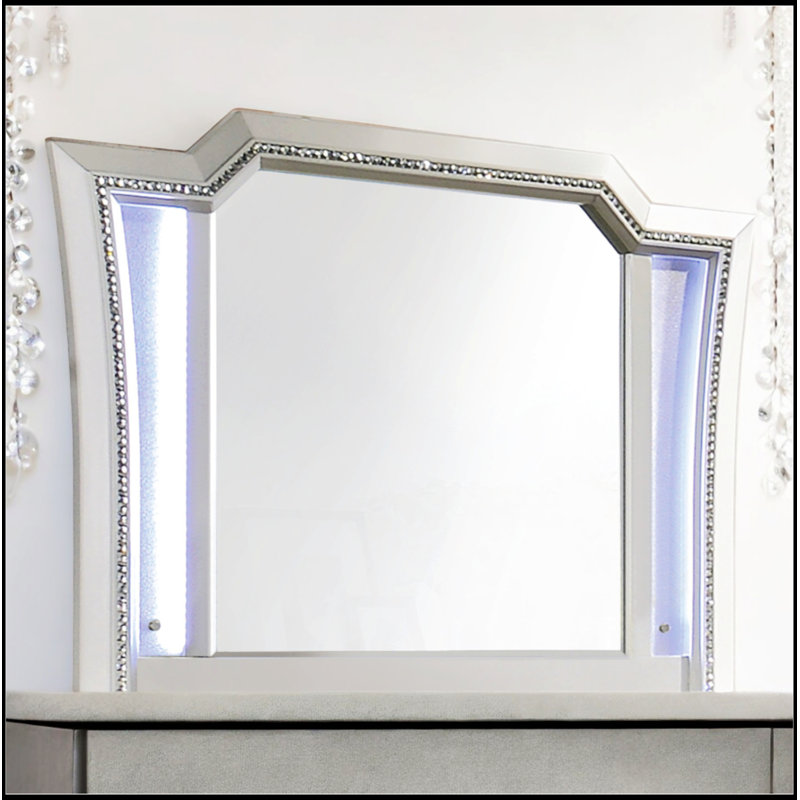 Mirror With LED, Champagne