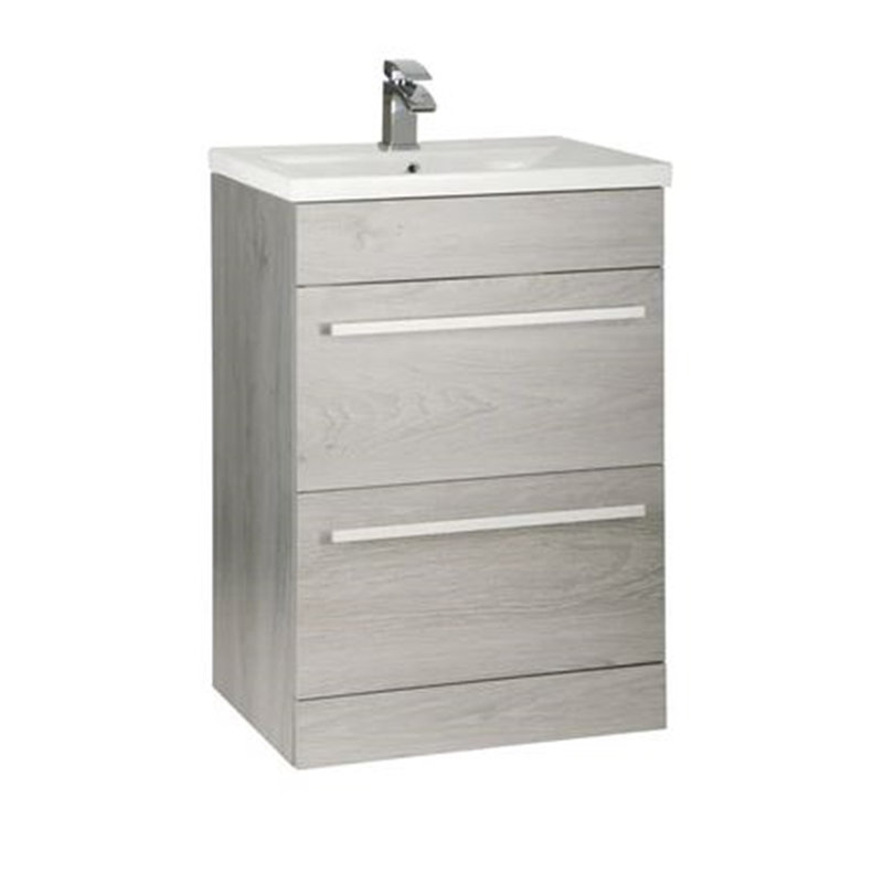 Clifton 600mm Wall Mounted Single Bathroom Vanity with Vitreous China Basin