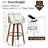 Mahtab Modern Set Of 2 Swivel Bar Stools With PU Upholstery And Wood Legs-963480642-963480653