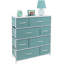 Commode 8 tiroirs - Bleu sarcelle-92024252