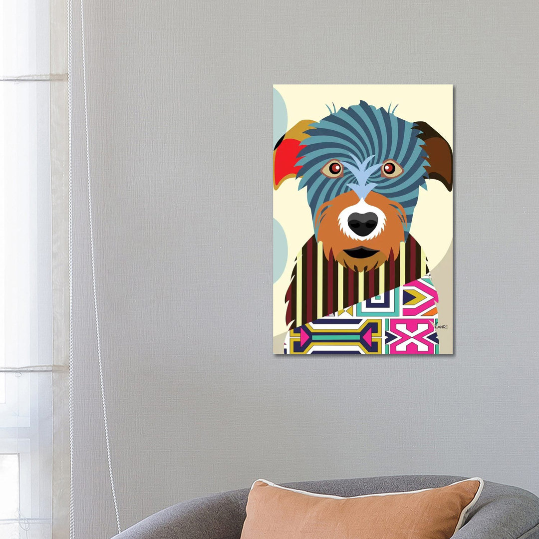Irish Wolfhound by Lanre Studio - Wrapped Canvas Print
