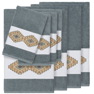 Gianna Embellished 8 Piece Towel Set