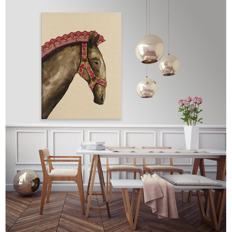 Dentelle crinière et ruban - impression sur toile tendue, H 40 po x l 30 po