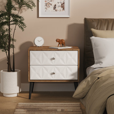 Pixel 58cm W Manufactured Wood Bedside Table