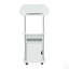 Chariot pour ordinateur portable ajustable avec rangement, idéal pour les espaces de travail ergonomiques et organisés