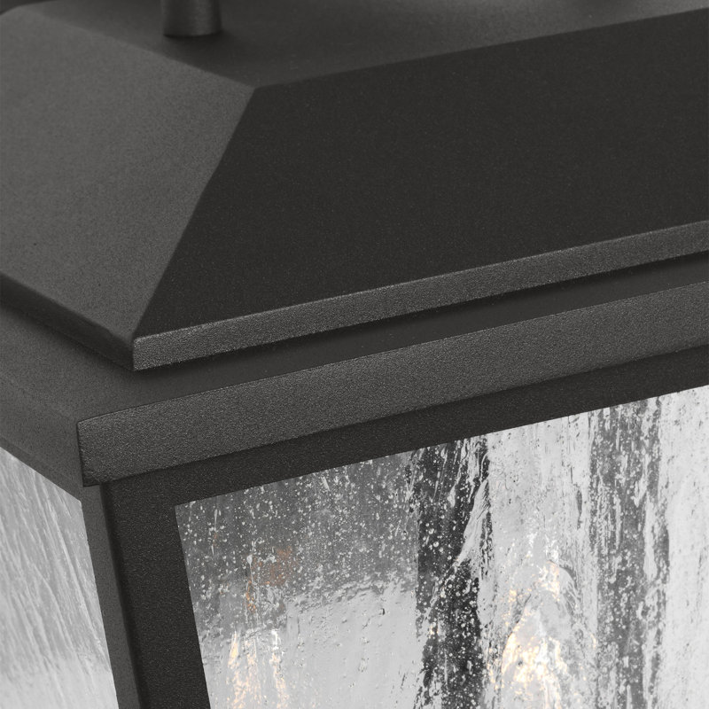 Luminaire d'extérieur 3 lumières Kennewick au fini noir texturé avec abat-jour transparent, Noir texturé, Trois lumières