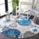 Kellems Indoor/Outdoor Grey/Royal Blue Rug
