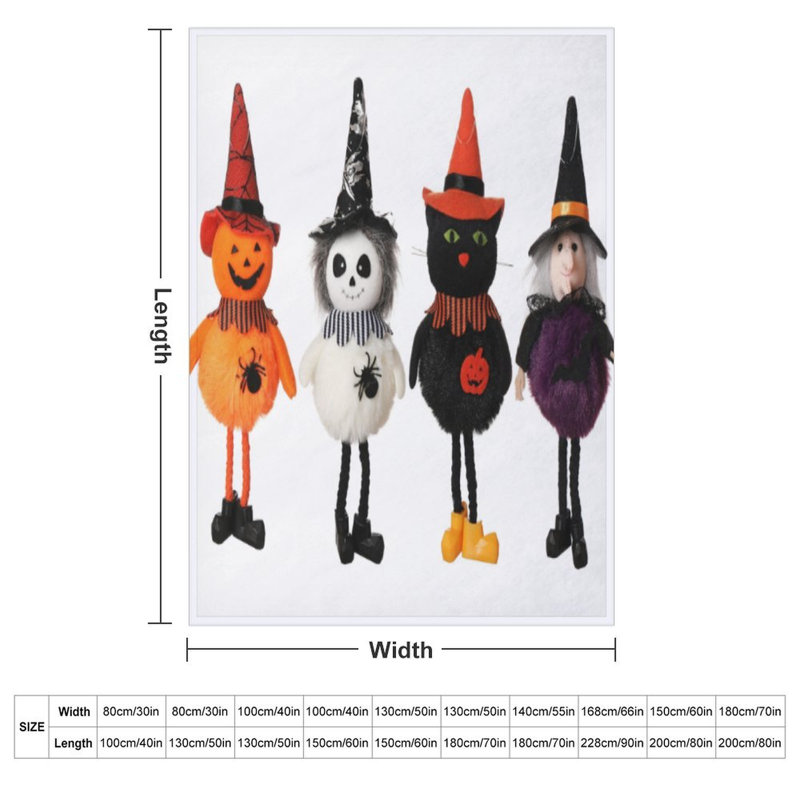 Jeté en flanelle Halloween, 30 po x 40 po