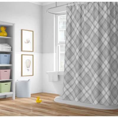 Diamond Plaid Ultra-Thin Lightweight Shower Curtain