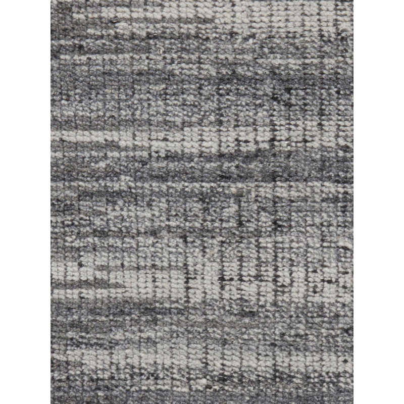 Zoe Rose Hi Lo Abstract Area Rug in Charcoal Gray/Black