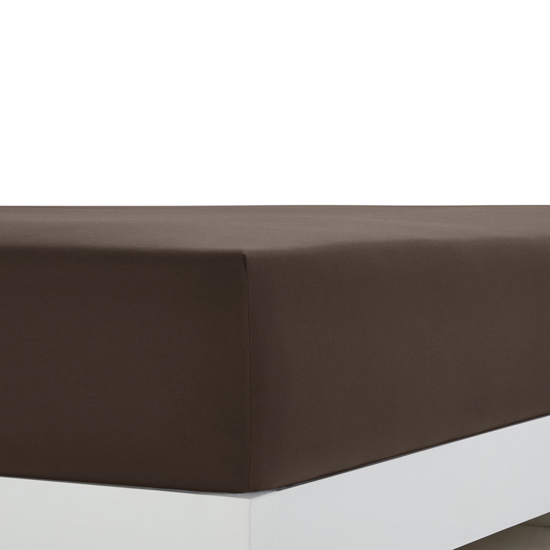  Soft Microfiber Fitted Sheets Moisture Wicking Fitted Bed Sheets Fits Up to 16" Deep Pocket, Brown, King