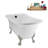 58" Streamlin Clawfoot Tub,Tray,Drain, Clawfeet-101628925-102219861