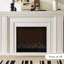 Foyer électrique en bois massif beige-2086897506