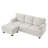 86" Linen Upholstered Sofa with a Movable Storage Ottoman, Underseat Storage and 2 Flip-up Armrests-117792576