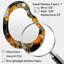 Collage de pierre Amazonite gris et orange Jerrod