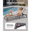 2 pièces de chaise longue pliante à dossier réglable
