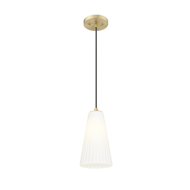 Luminaire suspendu moderne 1 lumière Tomy, H 121 po x l 6 po x P 6 po, Or