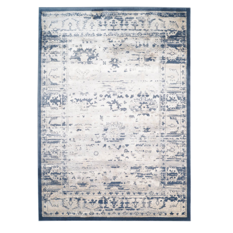 Tapis oriental bleu / beige Callington, Rectangle 7 pi x 10 pi