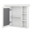 Armoire à pharmacie murale 35 po x 28 po, armoire de rangement pour salle de bain avec porte miroir et 6 tablettes ouvertes réglables-442584946