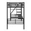 Structure de lit mezzanine en métal avec bureau et escalier
