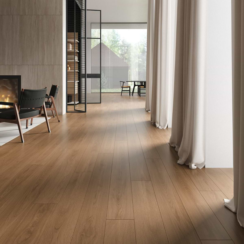 Oaktree Elegant 7x60 XL Wood Look Matte Porcelain Tile, Dark Brown