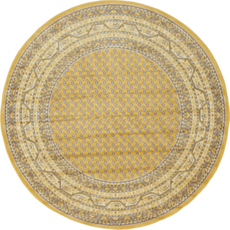 Swinson Geometric Indoor Rug, Round 5'3"