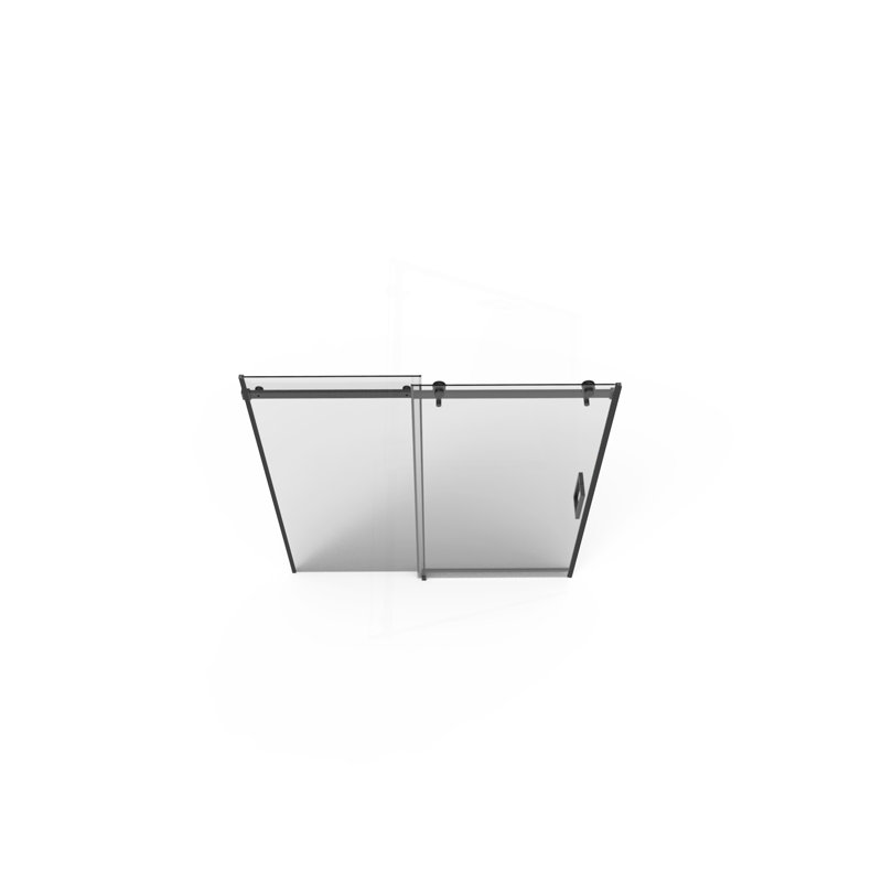 Porte de douche sans cadre l 56 "-60" x H 70 ", Noir mat