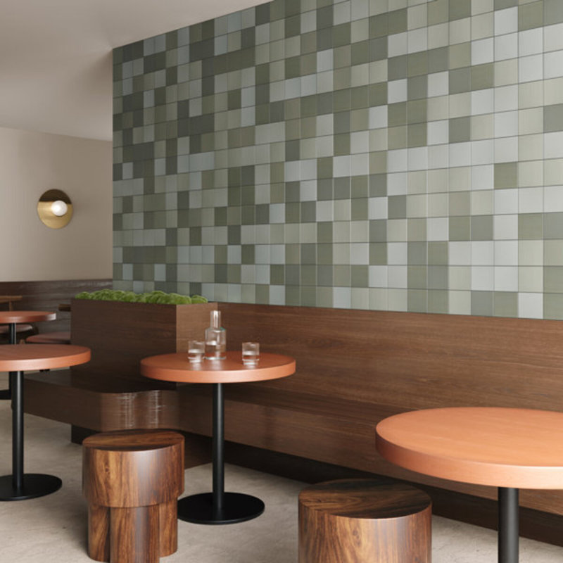 Born 5X5 Matte Porcelain Tile, Sage Green