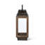 Small Rustic Outdoor Fir Wood And Galvanized Metal Cabin Lantern-1934781332