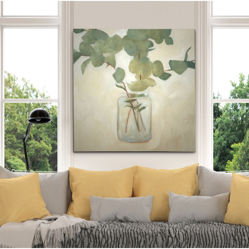 « greens still life ii », peinture, H 10 po x l 10 po x P 1,5 po, Toile tendue
