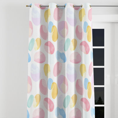 Rideaux bonbon pour enfants pour chambre à coucher - Rideau en velours avec œillets Playful