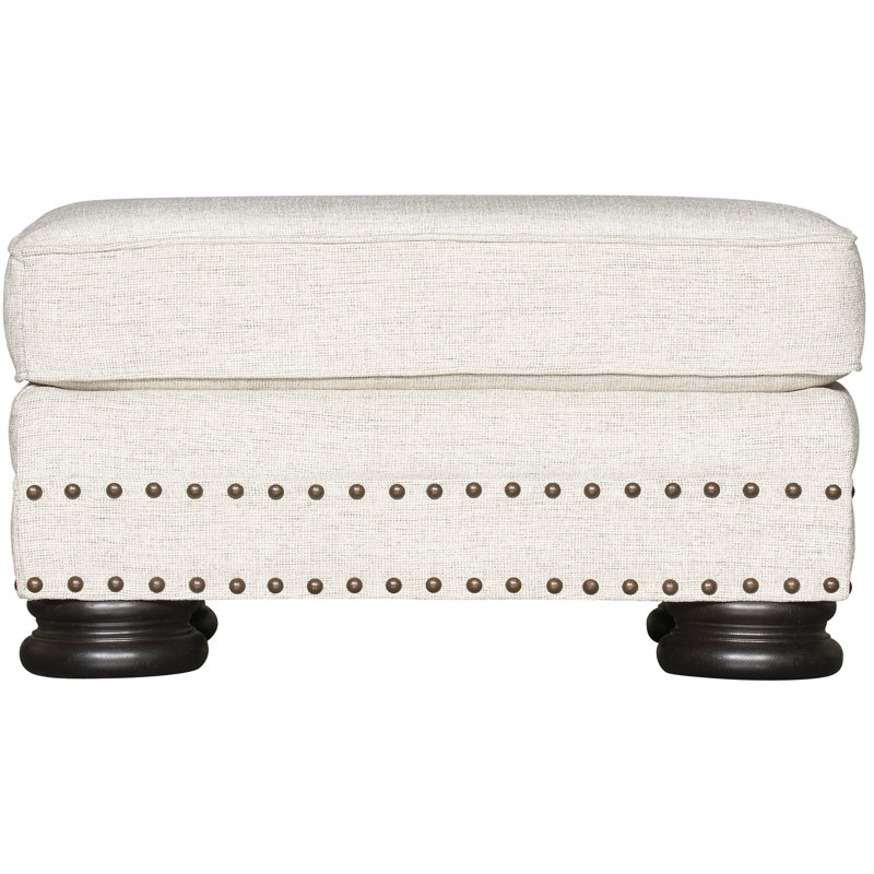 Foster Upholstered Ottoman, Flax 1391-012, Mocha