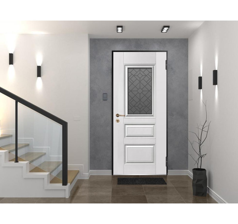 Portes d'entrée avant préinstallées en chêne Ballucio, Côté gauche