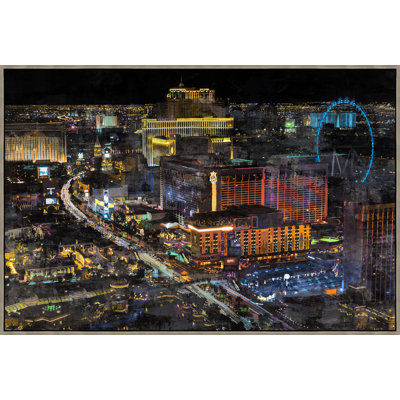 At Night in Vegas Framed Graphic Art Canvas by Sonia Noir