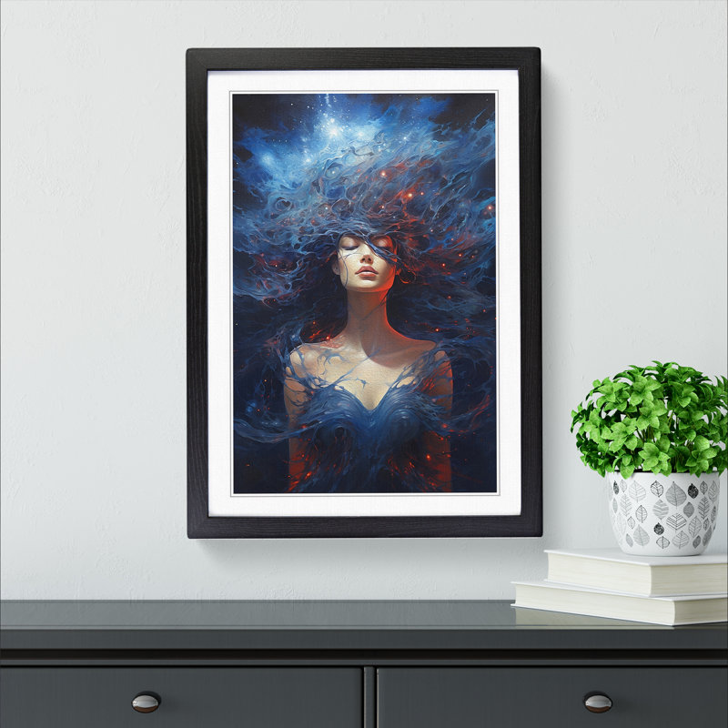 Single Picture Frame Print on Wood, Black Framed, 34cm H x 25cm W