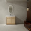 Meuble-lavabo sur pied 36 po avec lavabo en résine et 2 portes d'armoire à fermeture en douceur ((KD-PACKING)