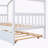 Saunderton Wooden House Bed with Trundle-299217223-298050778