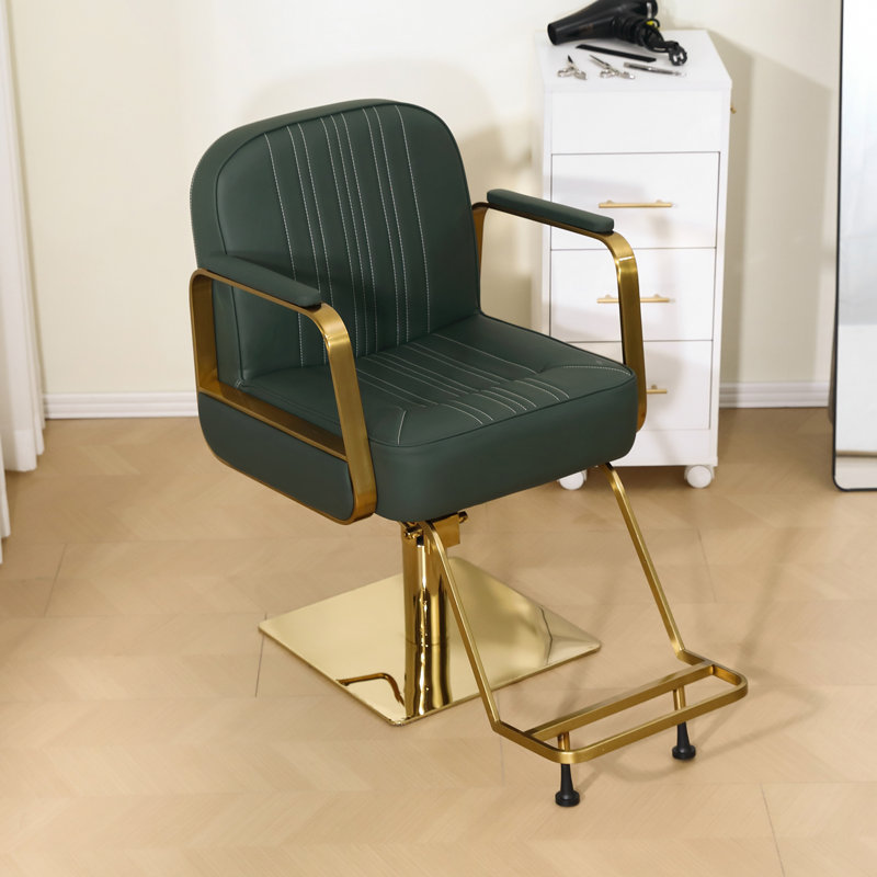 Fauteuil de coiffeur pour salon de beauté, Vert