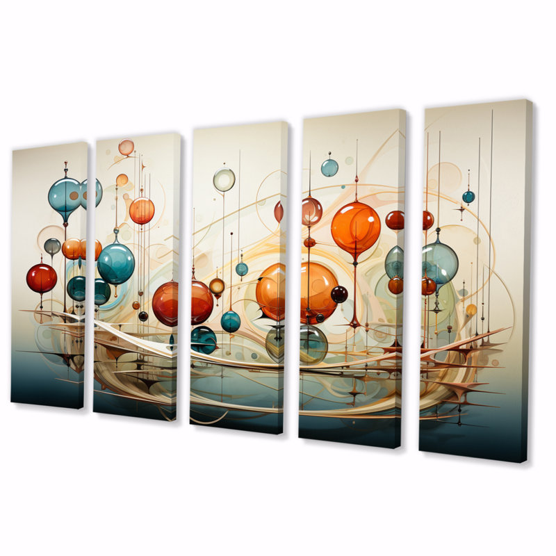 «Kinetic Art Mobile Symphony», reproduction sur toile tendue de 5 pièces