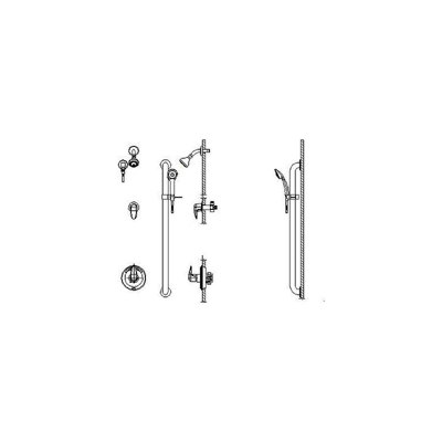 Robinet de douche universel à contrôle de volume avec garniture et inverseur Universal