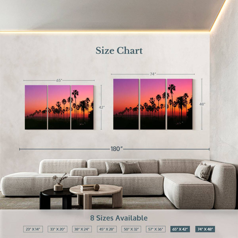 Harnek Los Angeles au crépuscule, H 42 po x l 65 po