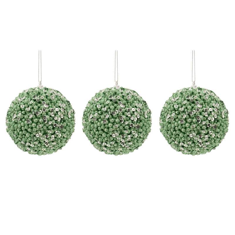 Ornement boule en PVC, Vert