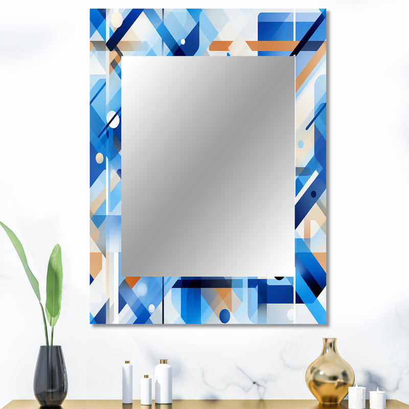 Haytham - Blue Wall Mirror Decor, 40 po x 30 po