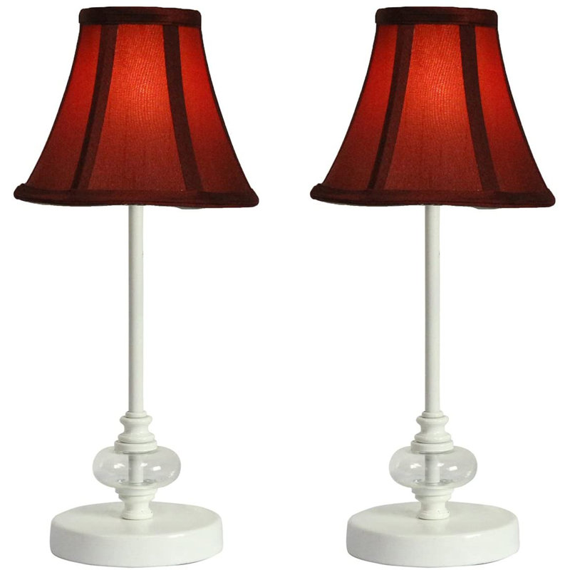 Ensemble de lampe de table 15 "Ayda, Blanc mat, Bourgogne